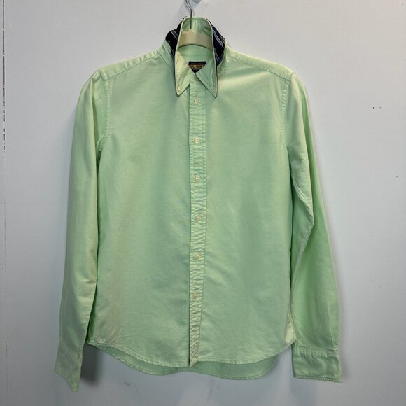 Rugby Ralph Lauren OCBD Button Down Shirt Green Size 2 - Picture 2 of 12